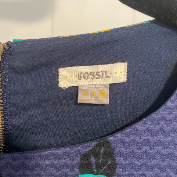 Fossil Sleeveless Floral Dress, size 0 - Picture 3 of 3